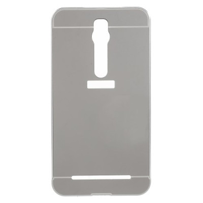 Други Бъмпъри за телефони Луксозен алуминиев бъмпър с твърд огледален гръб за Asus zenfone 2 5.5 ZE551ML Z00AD сребрист